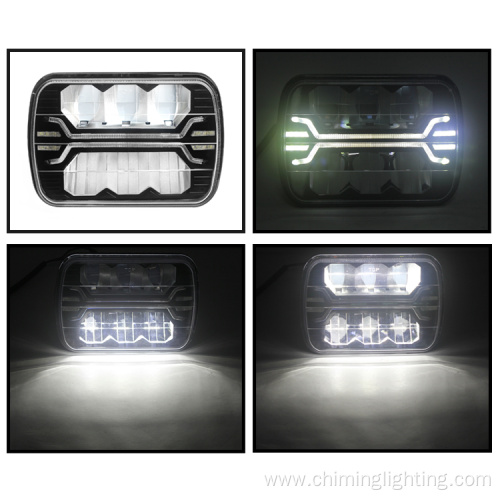 DOT Approval 4x6 5x7 inch square headlight super bright 35W 5*7 led car headlight for jeep